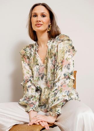 MISSMAYA - Lakshmi Blouse Blooming Gold - L