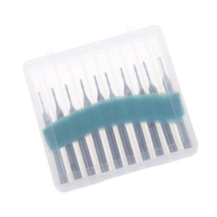 10 st 1/8" 1 mm dubbelflöjlig spiralkarbid platt nosändfräs CNC-fräsbits 5"