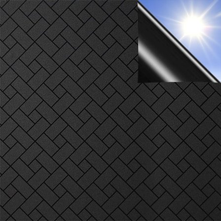 1 stk. sort firkantet vinduesfilm anti-peeping blackout vinduesfilm El