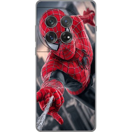 Kompatibelt Mobilskal till OnePlus OnePlus 12 Dynamisk Spider-Man-illustration i actionperspektiv, superhjältetema med rörelseekonomi och känsla av