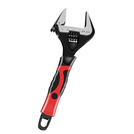 Justerbar skruenøgle med stor åbning til at spænde eller løsne møtrikker og bolte