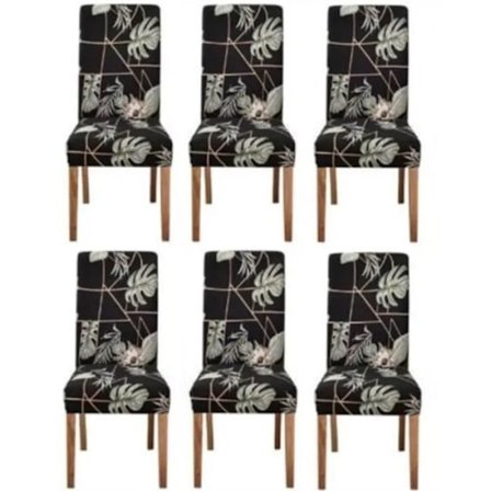 Stolbetræk 6 dele Madrasbetræk til spisestue til en meget let universel pasform, der er nem at rengøre og holdbar.