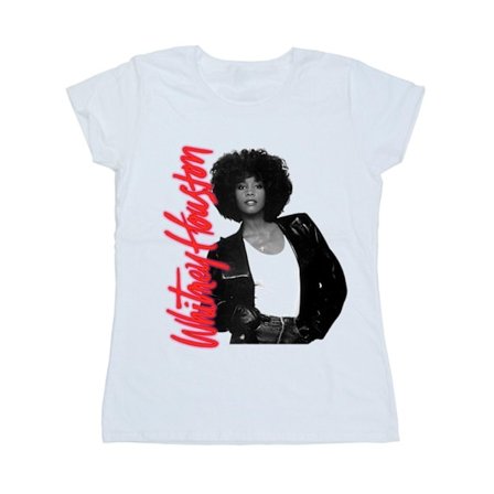 Whitney Houston Dam/Kvinnor Whitney Pose Bomull T-shirt M Vit
