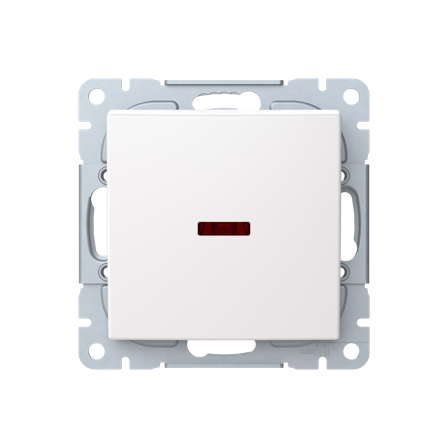 ABB Saga 1066UCK-916 Strömställare trapp, med röd lins, Strömbrytare & vägguttag