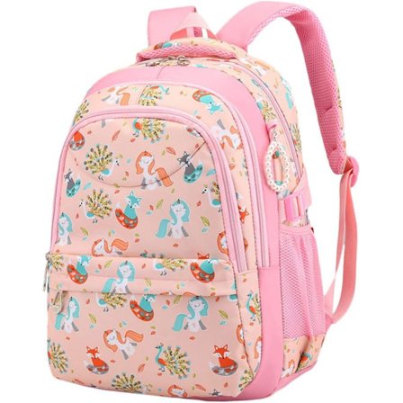 Enhjørningerygsæk Børn Rygsæk Opbevaringstaske Skoletaske Studenterrygsæk Nylon Trykt Børn Opbevaringstaske