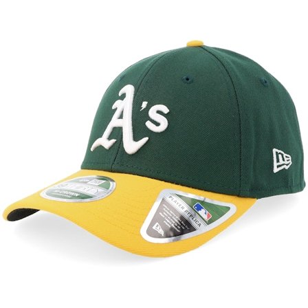 New Era - MLB Grön flexfit Keps - Oakland Athletics MLB Player Replica M-Crown 39THIRTY Green/Yellow Flexfit @ Hatstore
