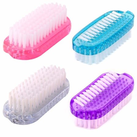 Rengøringsbørste til negle - Dobbeltsidet skurebørste - 4 stk.