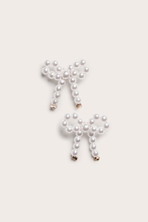 Kappahl | Sløyfeøredobber | Offwhite