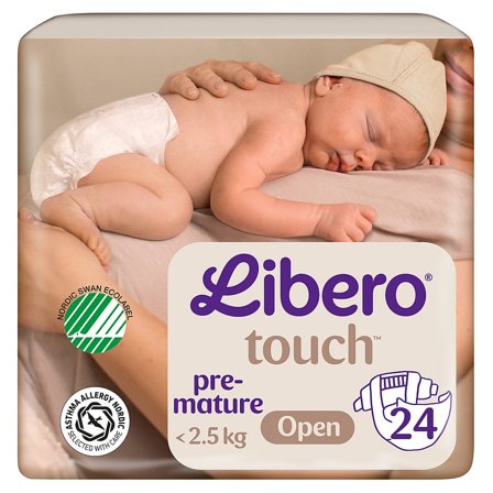 Libero Touch Åbne Bleer Premature Premature, 24 stk., Børn & Forældre, Bleer, Engangsbleer