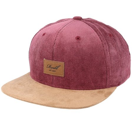 Reell - Rouge snapback Casquette - Suede Burgundy Manchester/Camel Snapback @ Hatstore