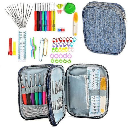Hæklenåle Sæt Blødt Håndtag Strikkeværktøj Tilbehør 72 stk