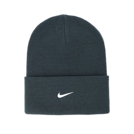 Nike - Grey cuff Beanie - Peak Beanie Swoosh Seaweed/White Cuff @ Hatstore
