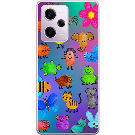 Yhteensopiva Puhelinkuori Xiaomi Redmi Note 12 Pro Little Scribble Friends