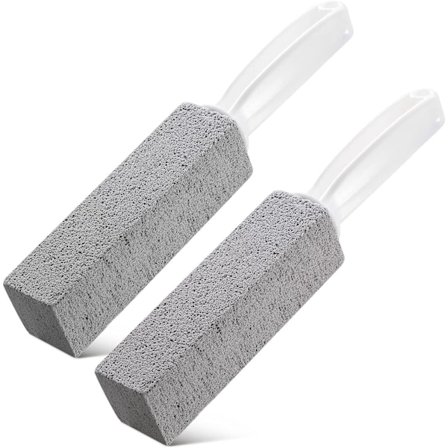 2 kappaletta WC-puhdistin Kova vesirakenne Poistaja Ergonomisella kahvalla, WC-pytyn tahranpoistaja, Pimpikivinen WC-puhdistustyökalu Tahra Kova