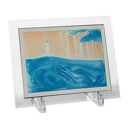 Rörlig Dynamisk Sandsbild Ram Havsblå Blomma