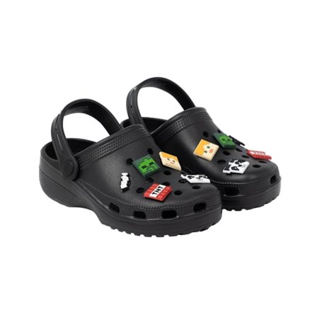 Minecraft Charm Clogs 4 UK Svart