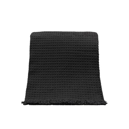 Dekorativt bomuldstæppe, mørkegrå, 130x170 cm