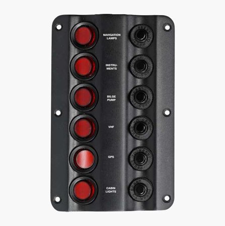 Strömbrytarpanel 6 strömbrytare