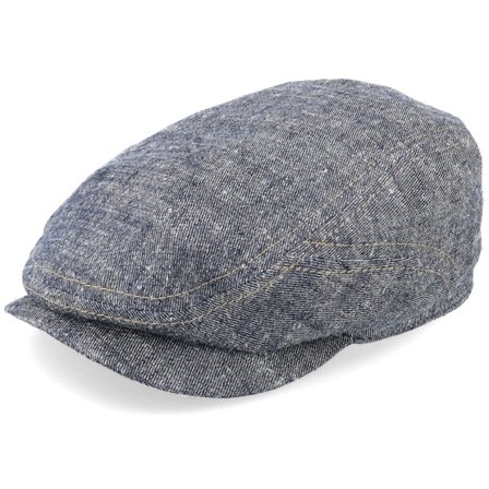 Stetson - Modrá flatcap Kšiltovka - Driver Cap Linen/Silk Navy Flat Cap @ Hatstore