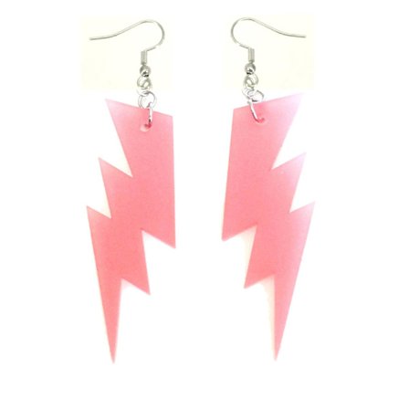 Örhängen Blixt Oversize Lightning Rosa Flash