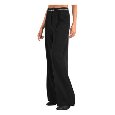 Msgm, Wide Trousers Czarny, Kobieta, Rozmiar: M