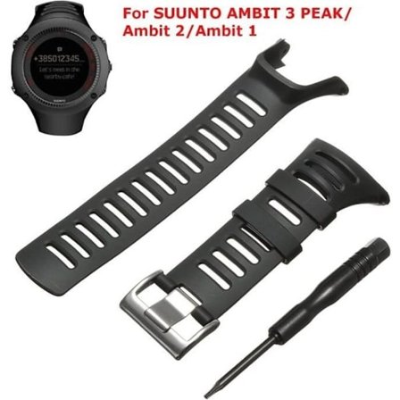 Gummiklokkereim + Skrutrekker for SUUNTO AMBIT 3 PEAK/Ambit 2/Ambit 1