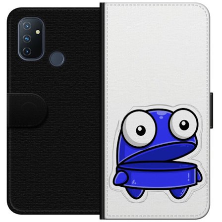 Kompatibel Tegnebogsetui til OnePlus OnePlus Nord N100 Blå tegneseriefigur med åbent udtryk og store øjne i sjov illustration