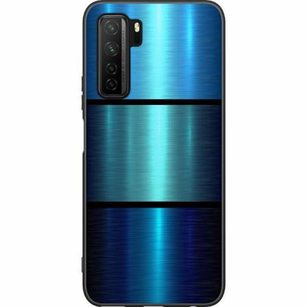 Huawei P40 Lite 5g Svart Skal Blue Metallic Stripes