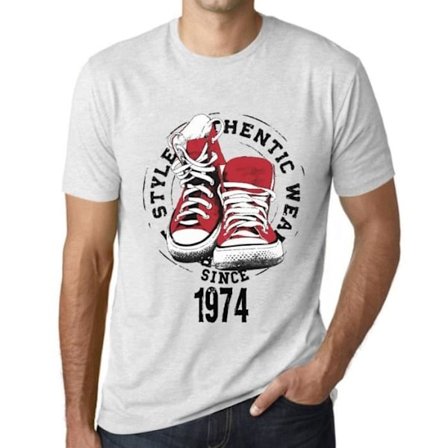 Autentisk stil för män sedan 1974 – Autentisk stil sedan 1974 – 49 år Vintage T-shirt för 49-årspresent