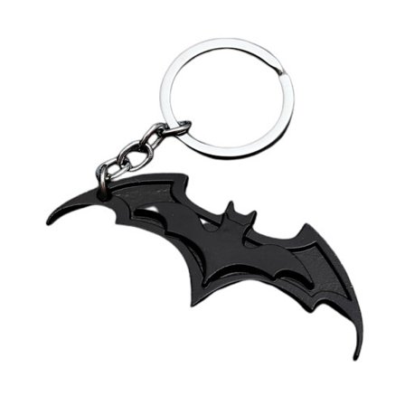 Svart Batman-nyckelringspendant Present Dark Knight Keychai