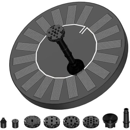 Utendørs solcelledrevet fontene flytende 2,5W solcelledrevet dam pumpe med batteri for akvarium hagedam fuglebad fontene