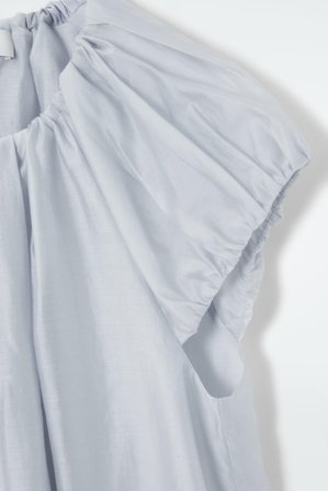 COS Women's Blusa Maxivolumen De Paracaídas in Azul