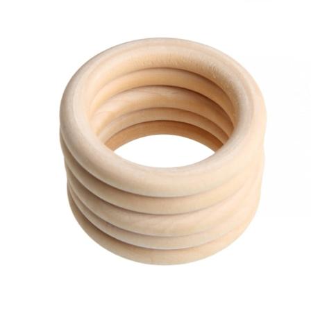 5 stk/sett 70 mm Baby Tre Båndringer Halskjede Armbånd DIY Håndverk Smykker Lag Tre Ring Naturlig