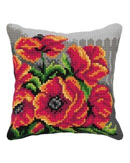 Stickpackung Kissen Mohn - Orchidea