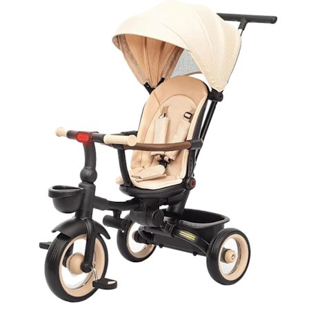 Barncykel, avtagbart tak, 3-punkts säkerhetssele,Kaki