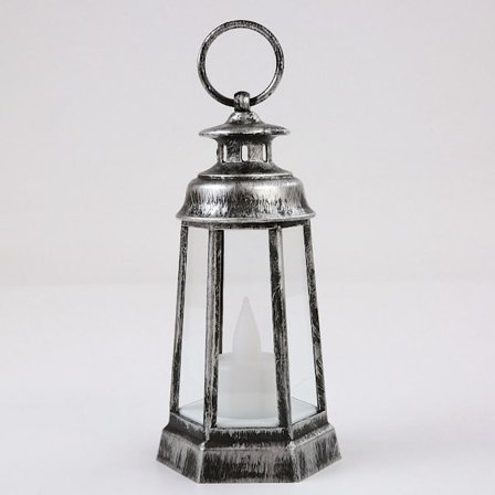 LED-lykta Ljuslykta SILVER silver