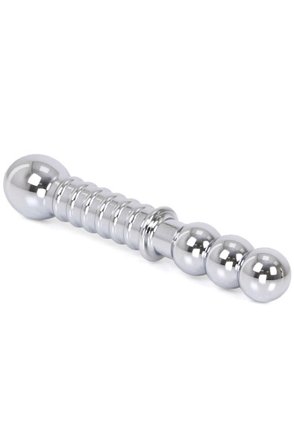 Kjøp Ribbed Double-ended Steel Dildo 19 cm - Ståldildo | God pris