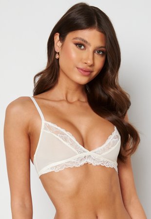 Bubbleroom - Bessie Mesh Bra - White - Kläder