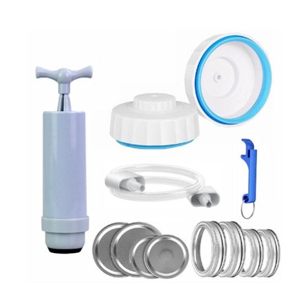 Elektrisk Vakuumforsegler Sæt til Glas - Nemt at Bruge - Passer til Brede og Normale Glasåbninger