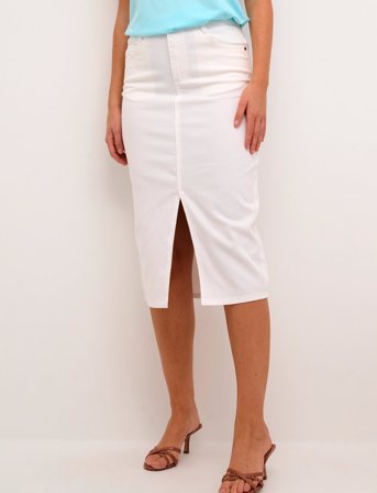 Kaffe Kazelina Denim Skirt - White - 44