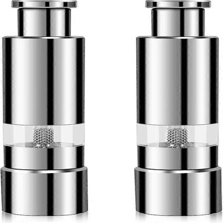 Salt- och pepparkvarnset, salt- och pepparkvarn i rostfritt stål, enhandsmanövrering, 2-pack