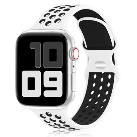 Rem för Apple Watch Band 49mm 44mm 45mm 42mm 41mm 38mm 40mm correa Silikon sportarmband iwatch 8 SE 7 6 5 Ultra 49mm White Black 42 44 45 49mm