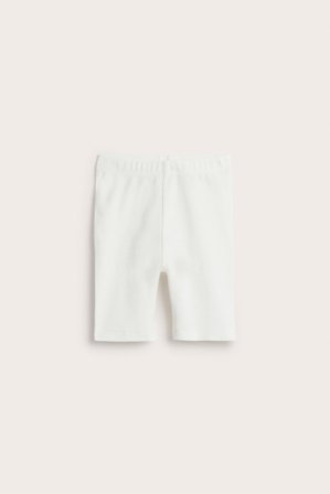 Kappahl | Ribbade cykelbyxor | Vit
