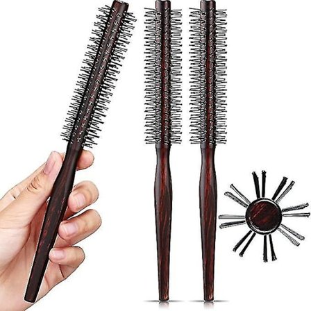 3 stk. Lille Rund Børst Til Kort Hår 1 Tomme Styling Børst