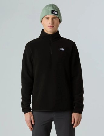 The North Face M Glacier Fleece 1/4 Zip Jacket - Black - S