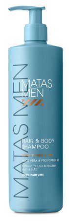 3 for 2 - Matas Striber Men Hair & Body Shampoo til Sensitiv Hud Uden Parfume 500 ml, Skincare, Hår, Shampoo