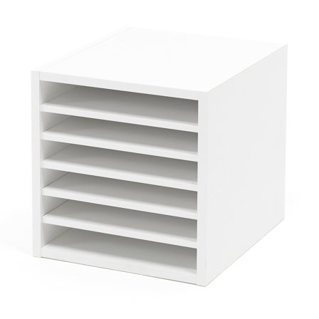 Ablagemodul mit 6 Fächern, 375 x 360 x 410 mm, weiß