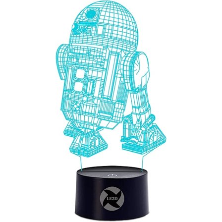 3D optisk illusionsnattlampa - 7 LED-färgförändrande lampa