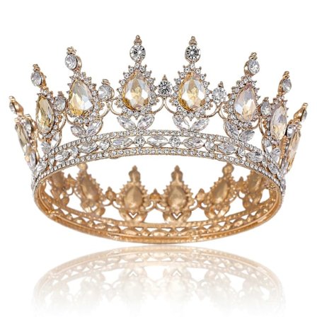 Barnedagsgave Prinsessekroner og tiaraer til små piger - Krystalprinsessekrone, fødselsdag, bal, kostumefest, dronningstrass Cr (FMY)