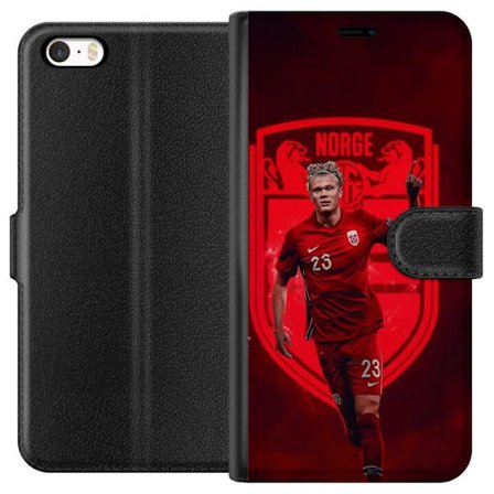 Kompatibelt Lommeboketui til Apple iPhone 5s Erling Haaland Manchester City Norge fotball målmaskin angriper sterk fysikk fart og kliniske avslutninge